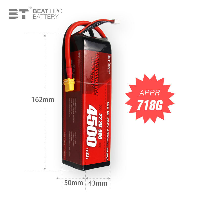 4500mAh  6S  22.2V /95C/