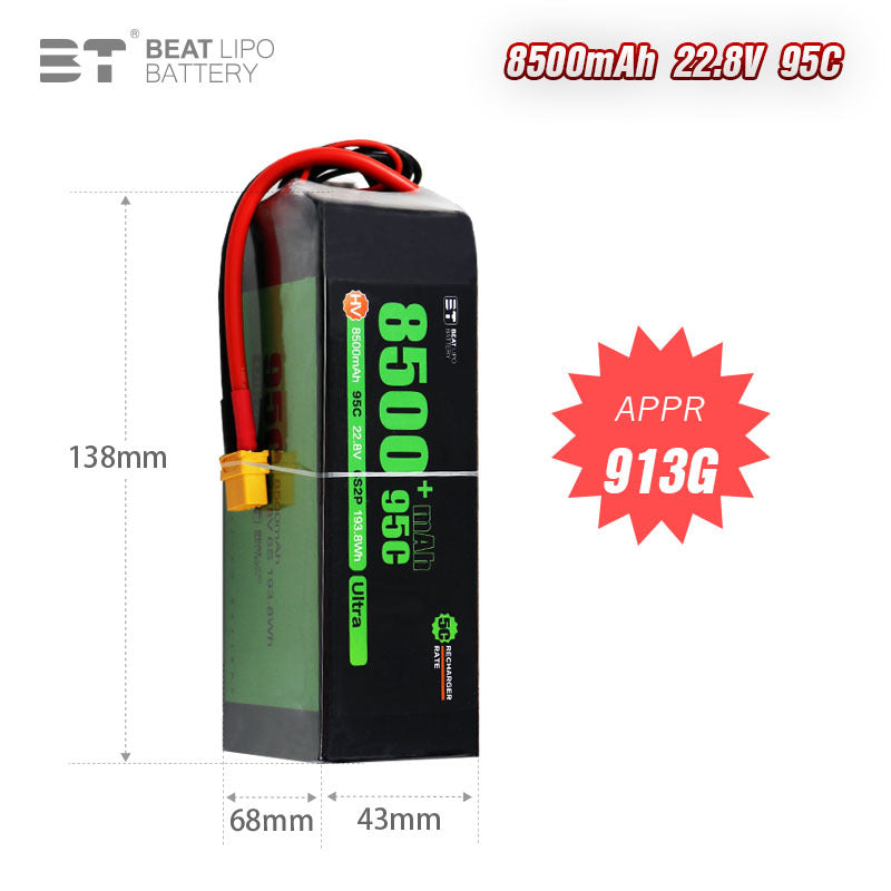 8500mAh  6S  22.8V /95C/