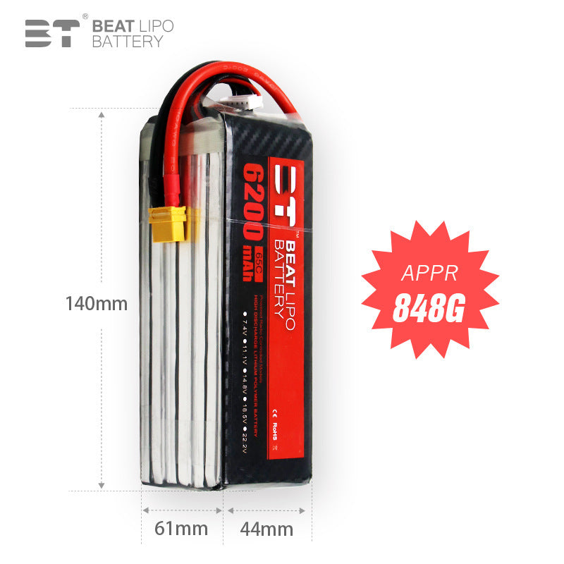 6200mAh  6S  22.2V /65C/