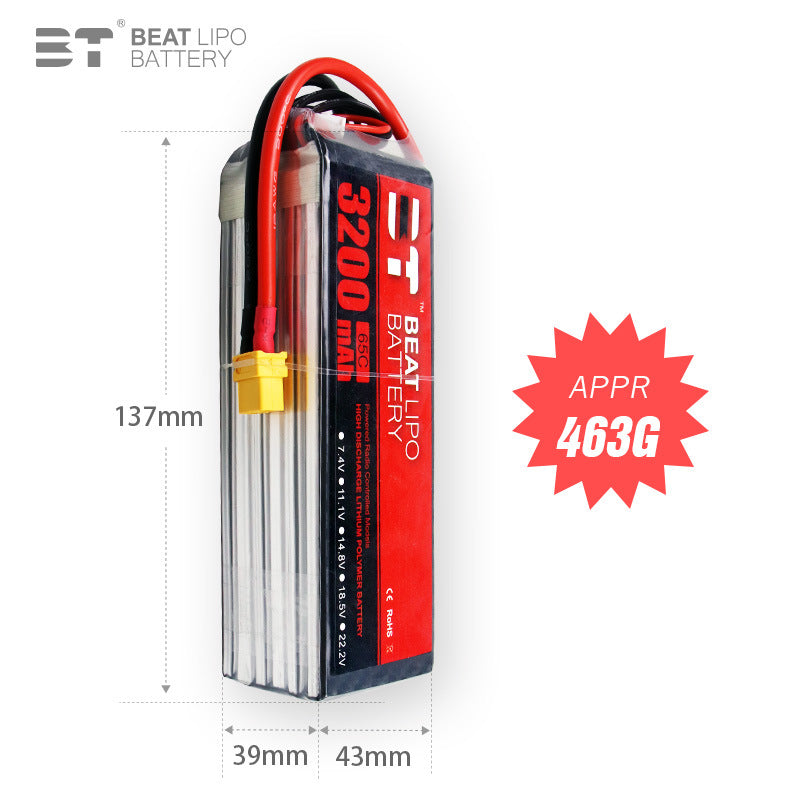 3200mAh  6S  22.2V /65C/